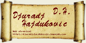 Đurađ Hajduković vizit kartica